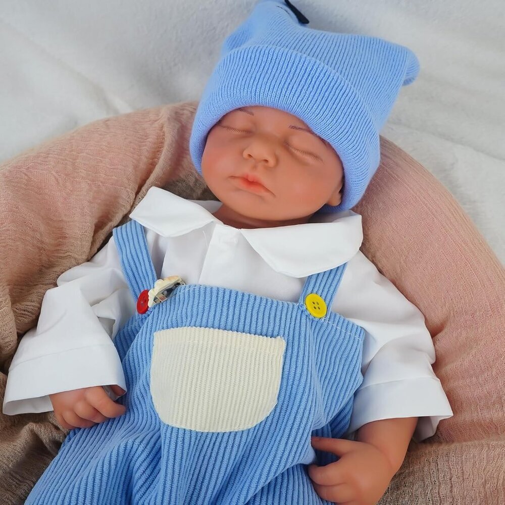 18.9Inch Full Silicone Reborn Baby Doll Nude Angelic Face Toddler Boy Doll